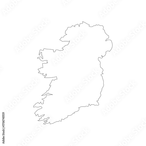 Ireland map vector outline