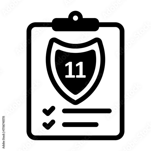 Team Lineup Preview Line Icon of Fantasy Sports Icon Set