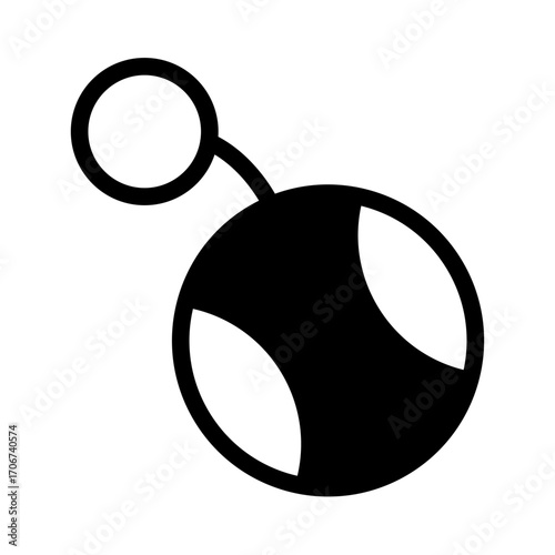 Fan Ball Line Icon of Sports Merchandising Icon Set
