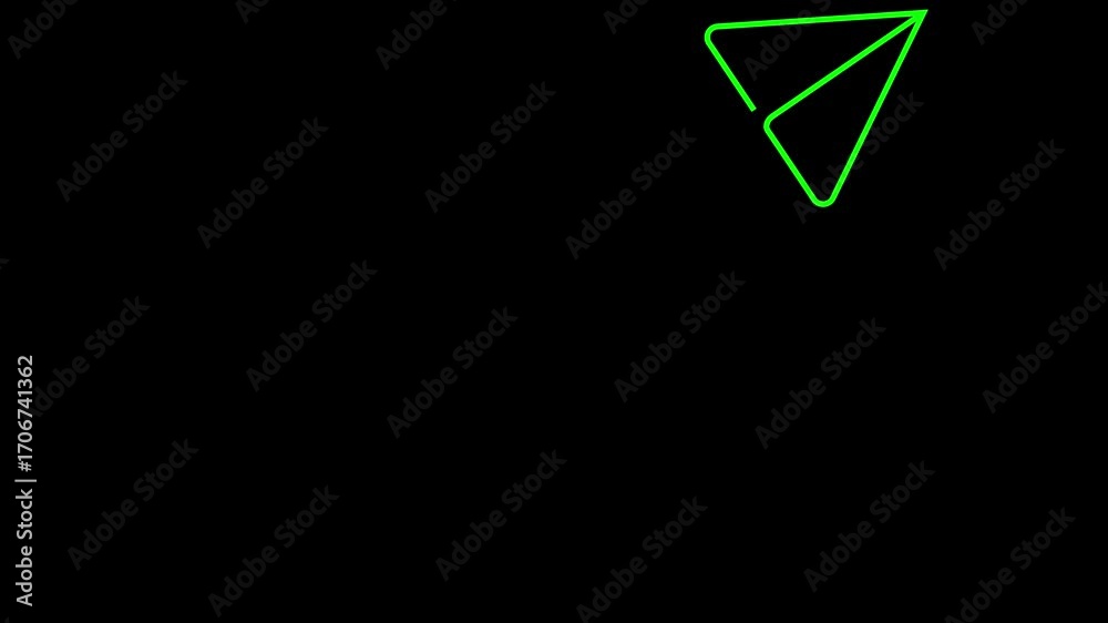 simple airplan icon animation video on black background. simple airplan icon animation video on black background.
