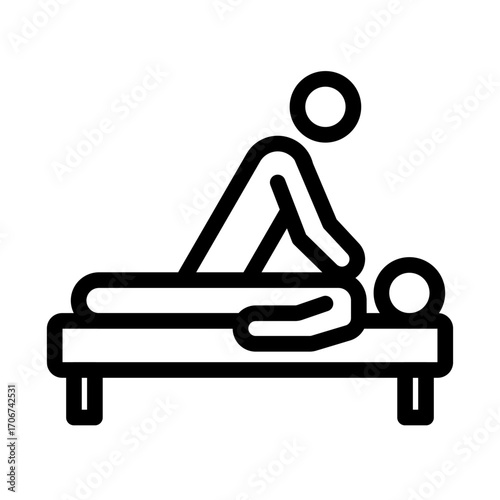 Massage Therapy Line Icon of Physical Therapy Icon Set