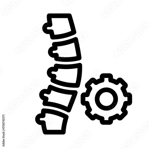 Spinal Adjustment Line Icon of Physical Therapy Icon Set