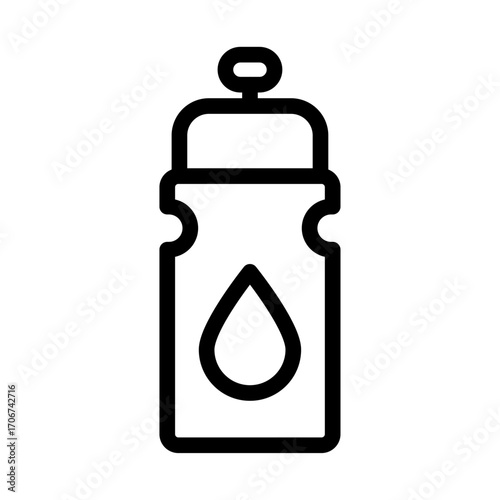 Sports Water Bottle Line Icon of Hydration Icon Set