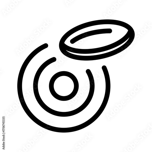 Frisbee Target Line Icon of Target Sports Icon Set