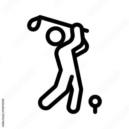Golf Line Icon of Individual Sports Icon Set