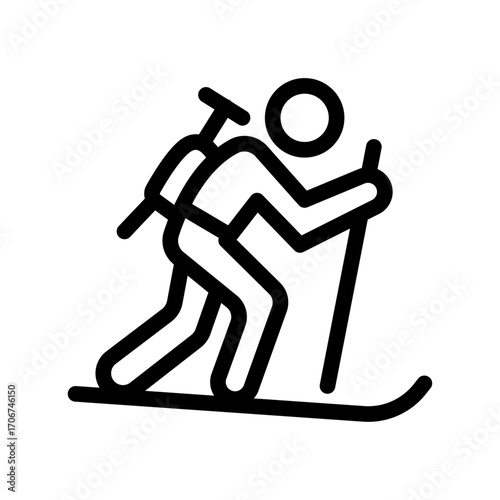 Biathlon Line Icon of Target Sports Icon Set