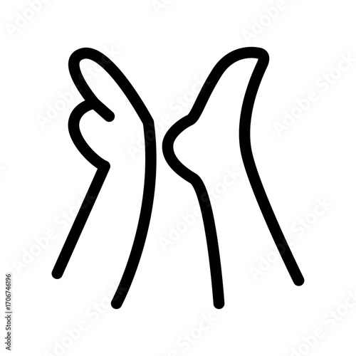 Kick Line Icon of Combat Sports Icon Set