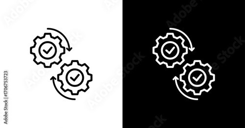 Change Management White Icon Set Design