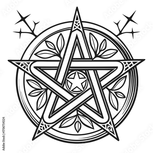 Pentagram, a Mystical Five-Pointed Star