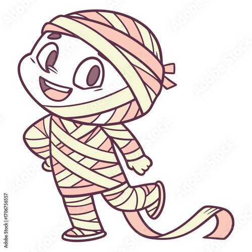 Smiling Mummy with Cute Bandages
