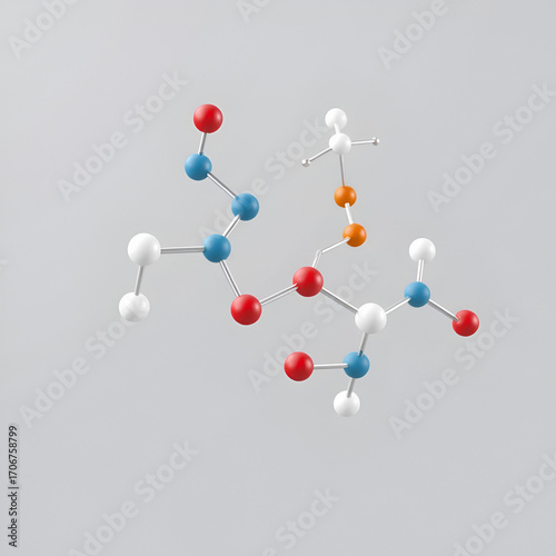 ulobetasol propionate molecular structure, synthetic glucocorticoid corticosteroid, ball and stick 3d model, structural chemical formula with colored atoms