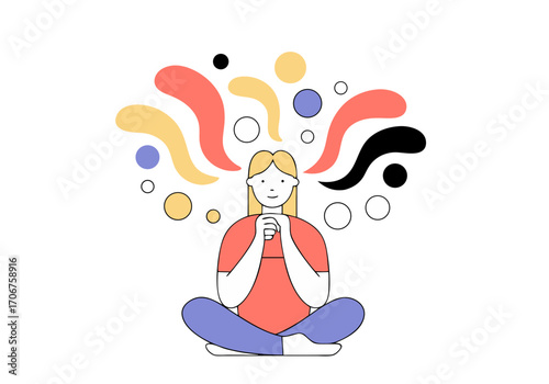 Mindfulness and meditation for clarity, focus and creativity concept