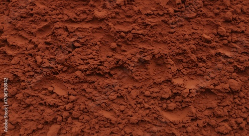 Rich Red Brown Powder Texture Background Close Up View Natural Pigment