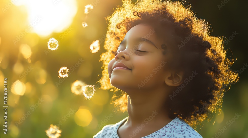 Fototapeta premium Kids' mindfulness exercises