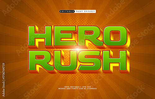 hero rush editable text effect
