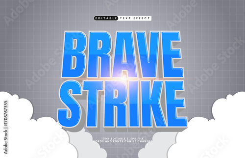 brave strike editable text effect