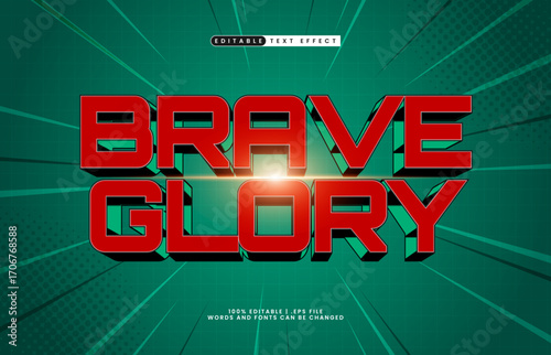 brave glory editable text effect