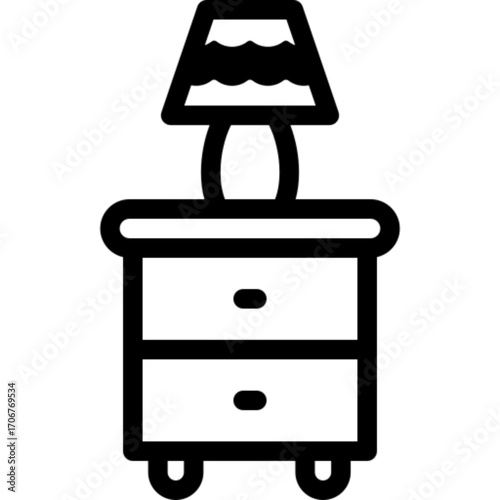 Bedside Table Icon