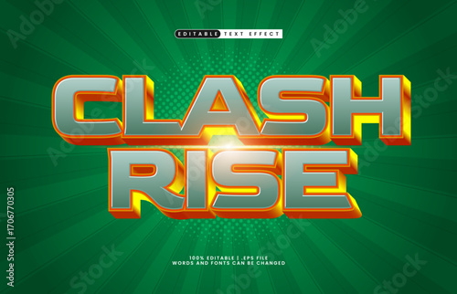 clash rise editable text effect