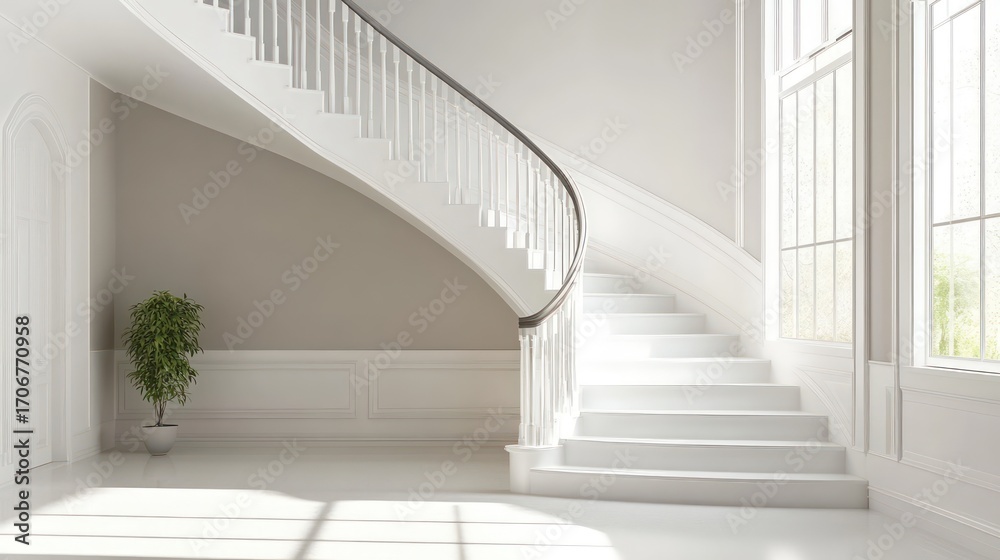 Obraz premium Minimalist under stair solutions
