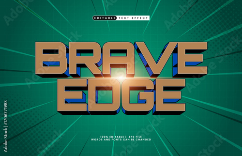 brave edge editable text effect