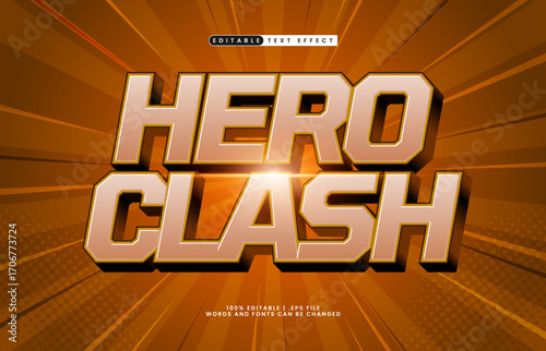 hero clash editable text effect