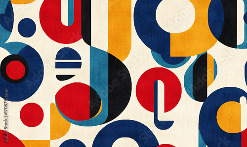 Tile or carpet pattern background with decorative, symmetrical elements. Ideal for wallpaper, textiles, or digital design projects.