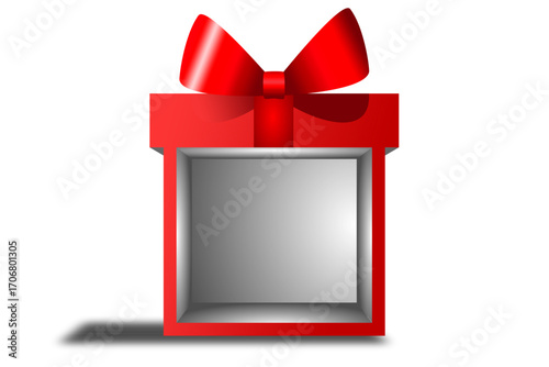 Exposed empty gift box vector. Perfect for concepts of surprise, reveal, or opportunity. A versatile graphic that can be used for promotions, business, or special occasions.