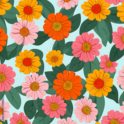 Wallpaper Mural Seamless tile patterns combining cultural, modern, and botanical inspirations for commercial vector. Torontodigital.ca