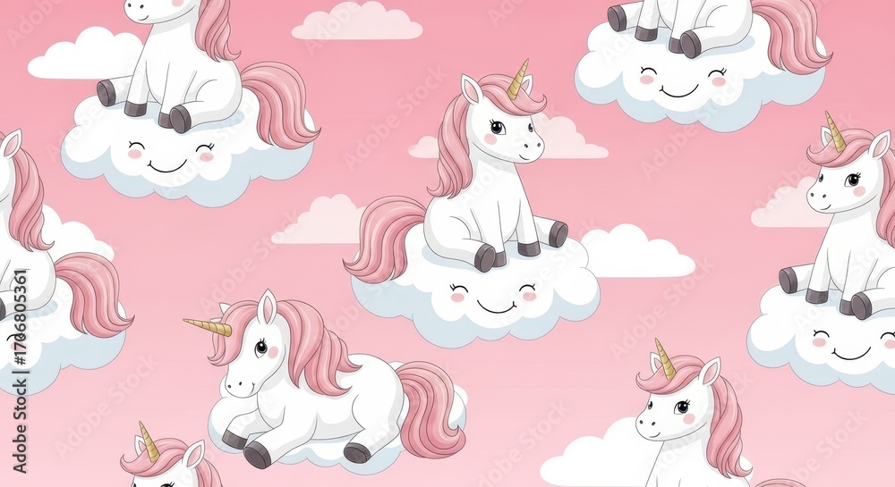 Obraz premium Seamless Pattern of Whiskers and Cat Paws on a Playful Background