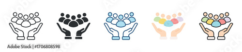 Employee Icon Set Multiple Style Collection