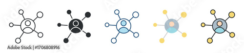 Network Icon Set Multiple Style Collection