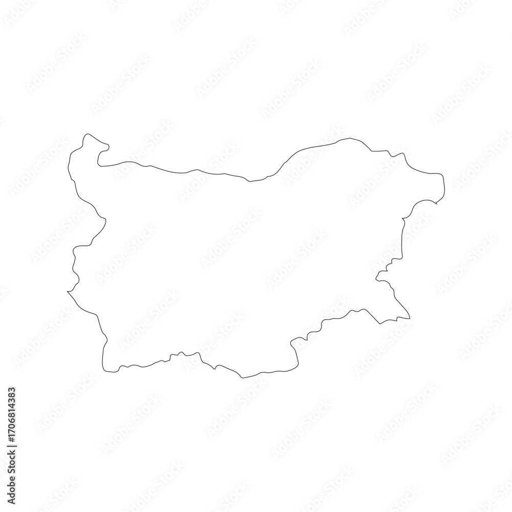 Obraz premium Bulgaria map vector outline