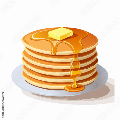 ３Dのホットケーキベクターイラスト