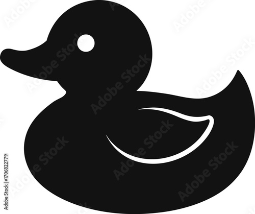 A Classic Rubber Duck Simple Graphic Symbol Clean