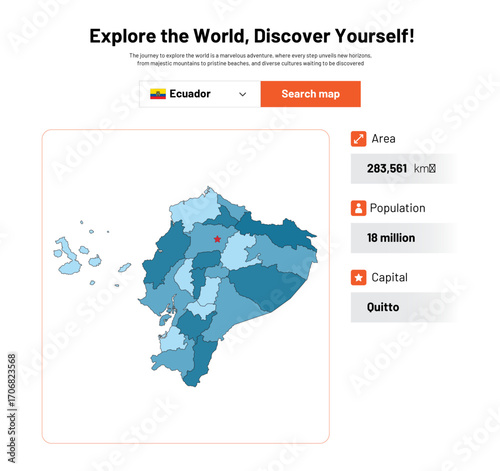 Ecuador Illustrated Map – Explore the World Series