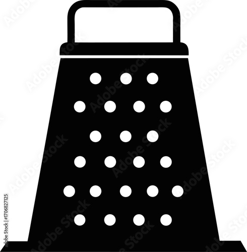 Grater Silhouette Vector Illustration Black and White