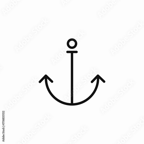 nautical anchor symbol icon sign vector