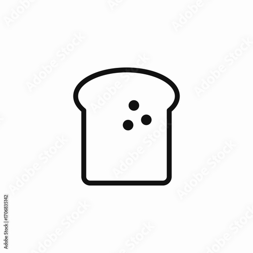 slice bread icon icon sign vector