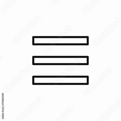 simple hamburger menu icon sign vector
