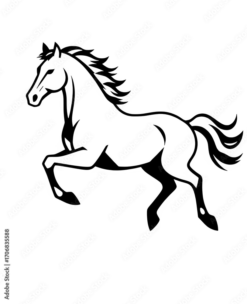 Obraz premium horse vector illustration