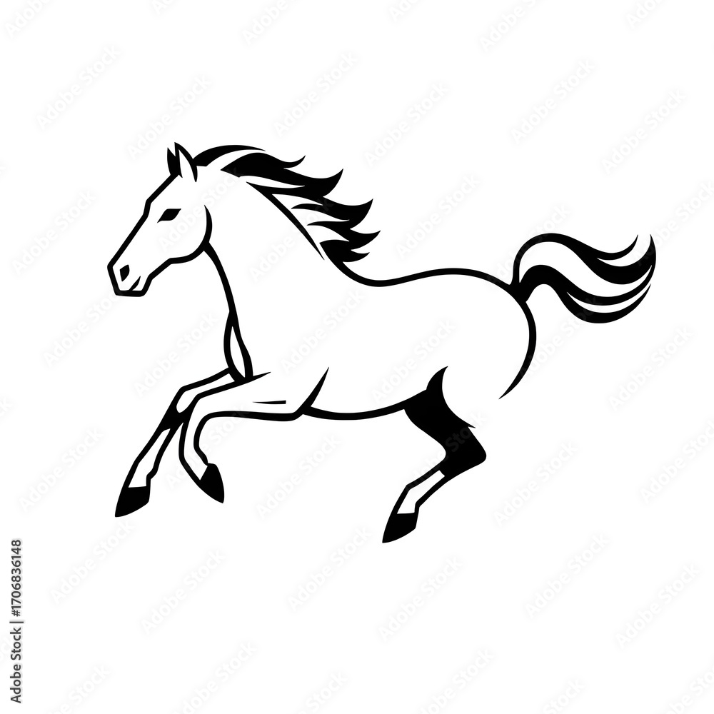Obraz premium horse vector illustration