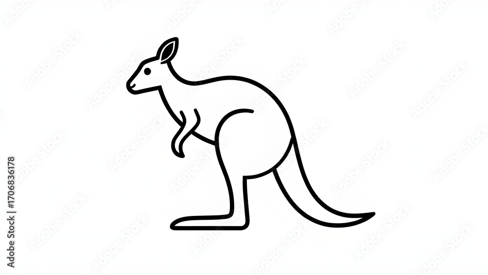 Fototapeta premium kangaroo vector illustration