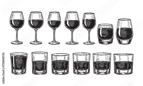 set of wine glass 