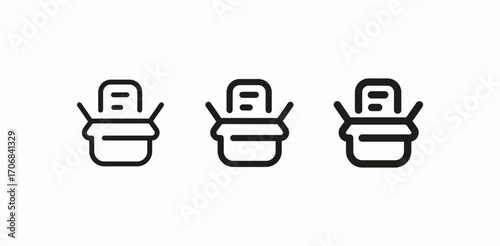 document in box icon sign vector