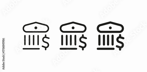 money bank finance icon sign vector