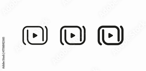 play button video icon sign vector