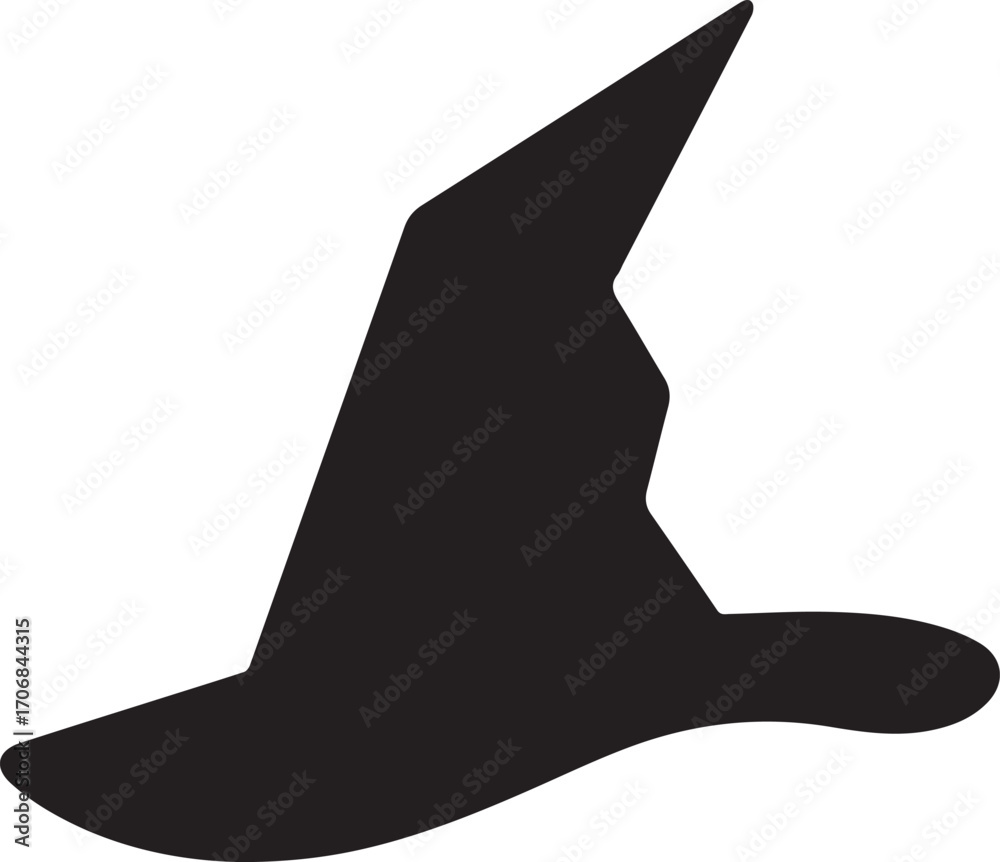 Fototapeta premium Vector Illustration of a Wizard Head Silhouette