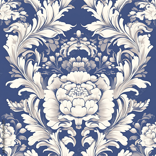 Floral or leaf pattern background suitable for wallpaper, fabric, or decorative design. Soft colors and natural style, ideal for digital and print use.