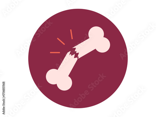 Broken bone icon. Medical symbol icon sign vector. Solid vector icons. Flat illustration concept.